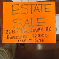 Yard Sale.   Estate Sale 