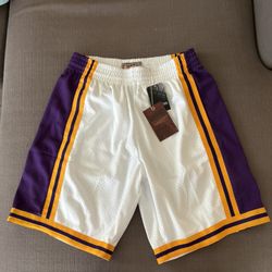 Mitchell & Ness Los Angeles Lakers Hardwood Classics Swingman Shorts White