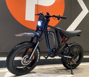 New - 52V 1500W Electric E-Moto Dirt E-Bike, 37-40mph 20x4.0 Kenda Fat Tire, 25ah Battery