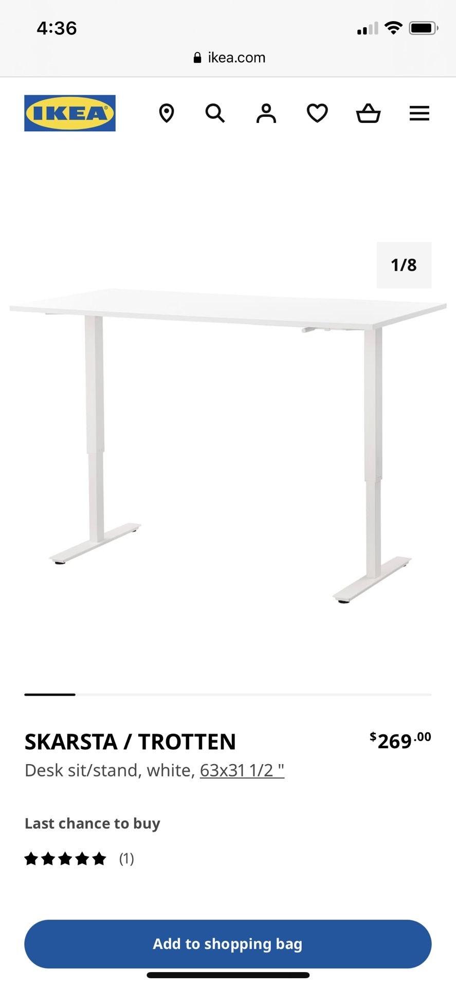 Skarsta Standing Desk