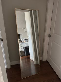 62” mirror with gold trim