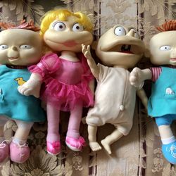 Vintage Rugrats dolls including Angelica, Tommy, and the twins $20 each