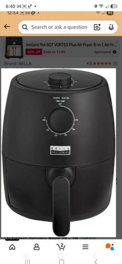Bella 2qt Air Fryer. New In Box
