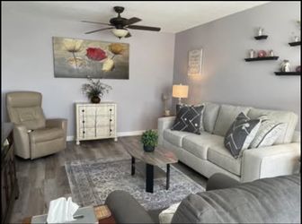 Cozy Alston Sofa Plus Loveseat Set - Neutral Beige 