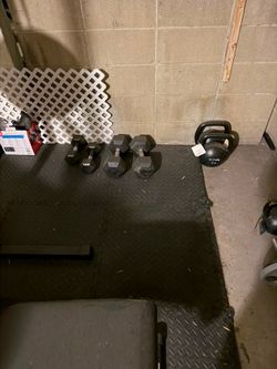 Rubber Hex Dumbbells Set