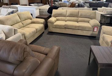 Beige Corduroy Sofa & Loveseat-NO credit Needed💸SaMe DaY Delivery🚚