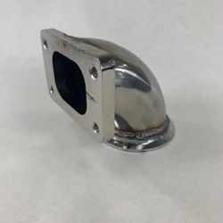 Mild Steel 90 Degree Turbo Charger Flange Adapter T2 4-Bolt to 2.5" V-Band(90D T2-VB250)