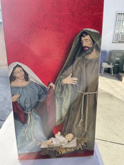 Nativity Set Of 3 Baby Jesus, José And Virgen Mary 