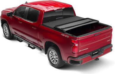 28-23 Lund Genesis Elite Tri-Fold Soft Folding Truck Bed Tonneau Cover | 958292 | Fits 2019 - 2023 Chevy/GMC Silverado/Sierra, works w/ MultiPro/Flex 