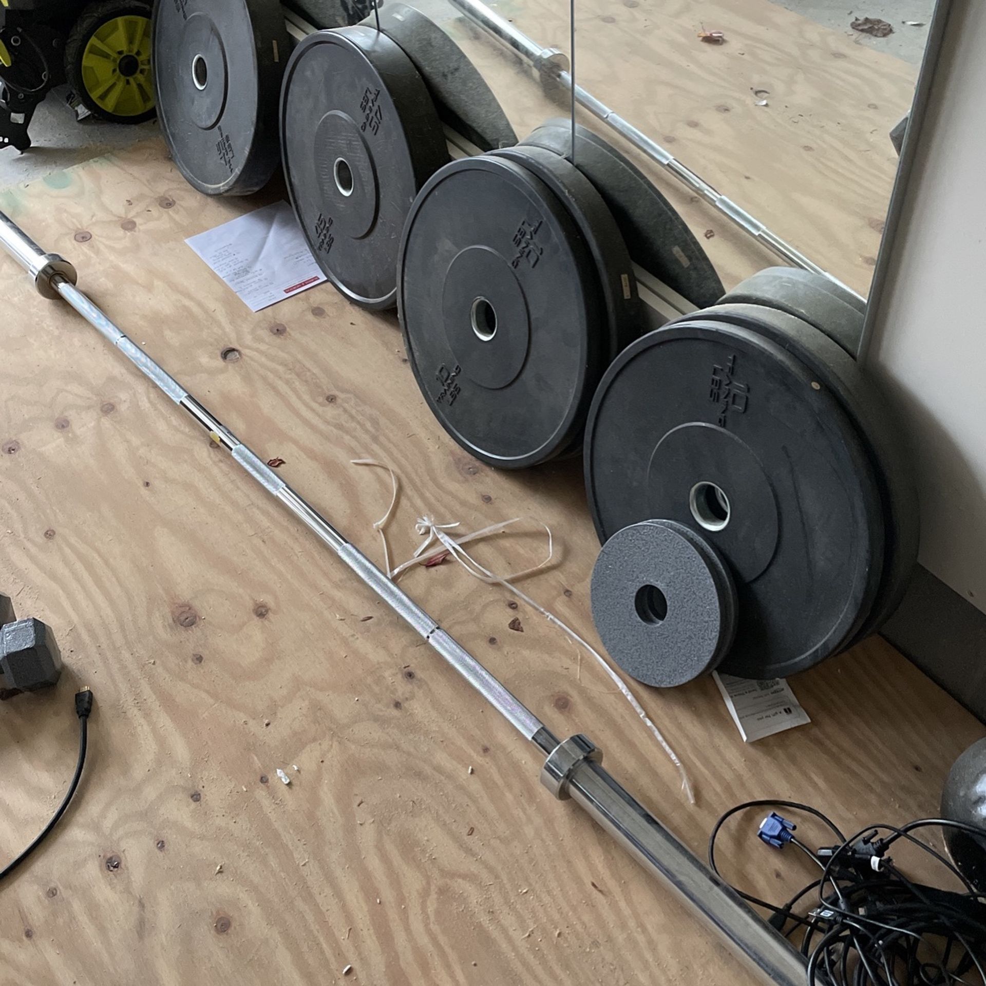 Barbell And Olympic Plates And Weights