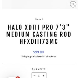 Halo XDIII 7’3 Baitcasting Rod