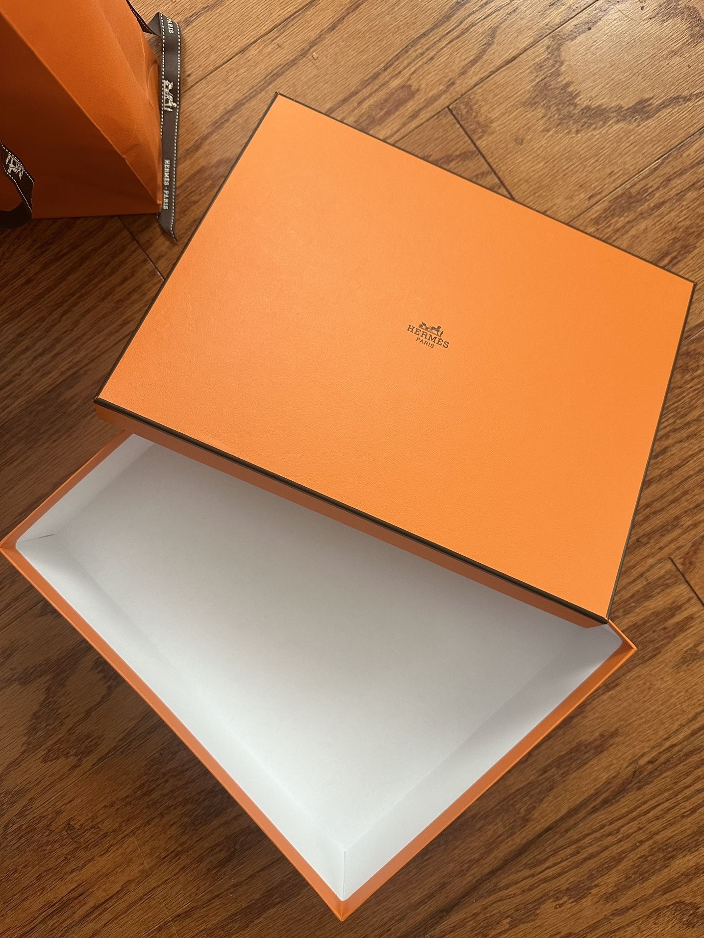 Authentic HERMES Empty Gift Box & Paper Gift Bag