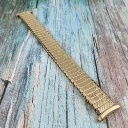 Hadley Roma Men's Watch Band 16 mm - 20 mm Gold Tone Stainless Steel  MB7025Y
