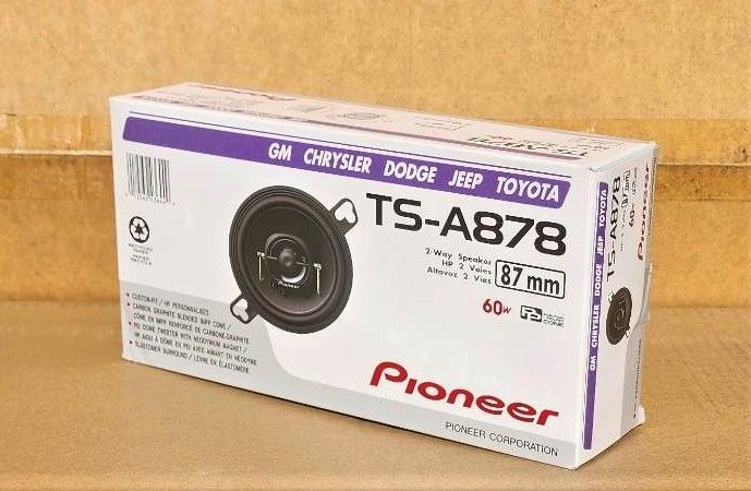 Pioneer Car Speakers Set GM Chrysler Dodge Jeep Toyota 3 1/2" 2-Way Coaxial Speaker System 120 Watts TS-A878 🚨 No Credit Needed 🚨 Payment Options 🚨