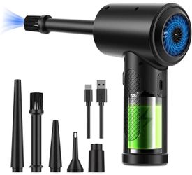 Compressed Electric Air Duster Portable Rechargeable Built In Battery 6000mAh