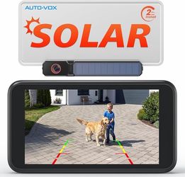 AUTO-VOX Solar Wireless Backup Camera 5" Monitor, Rechargeable, Night Vision, Car SUV Truck