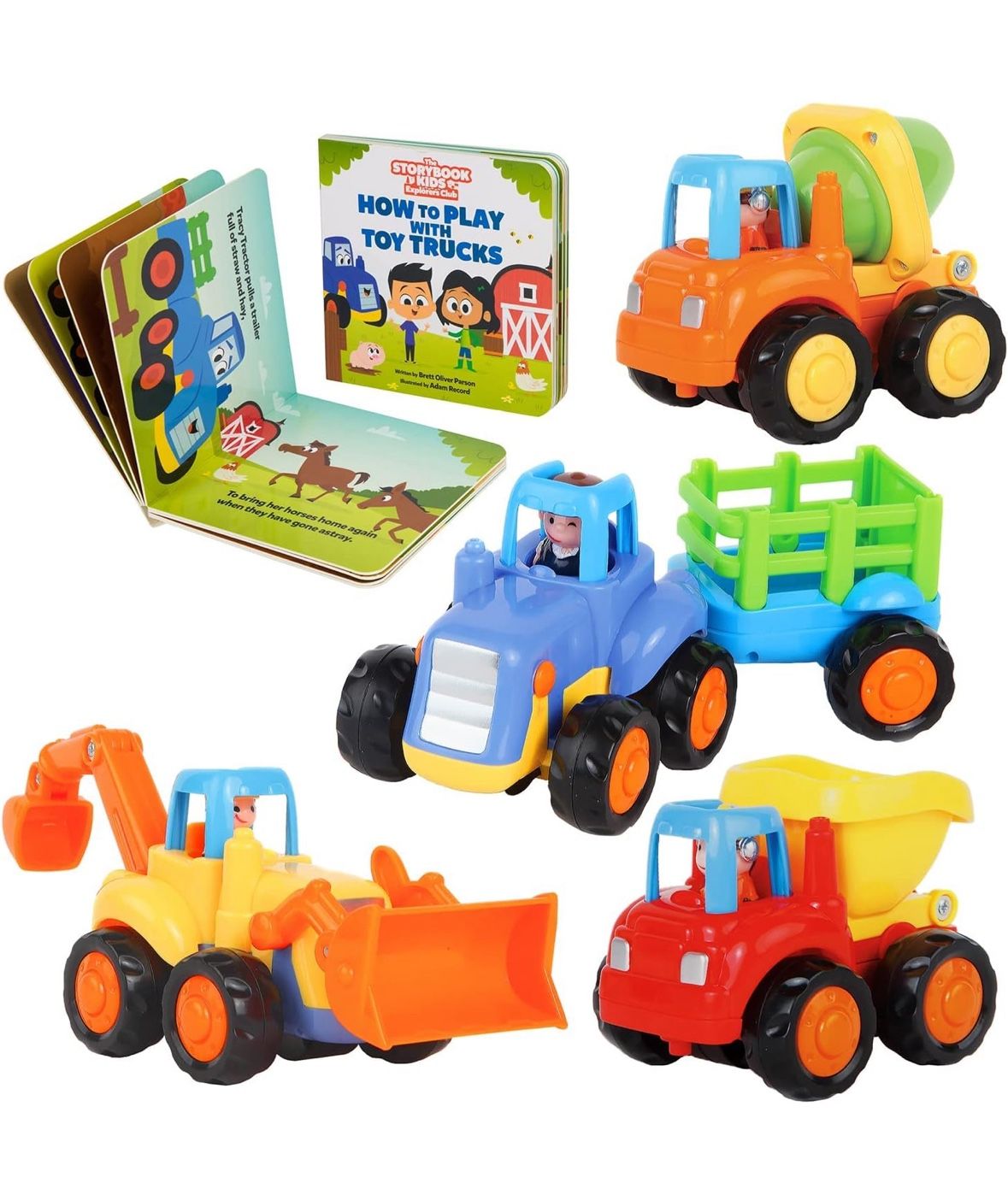 Construction Toy Truck Set with story book