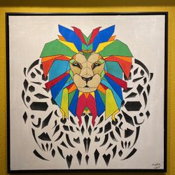 Large Original Painting Artwork - Framed White Art Canvas