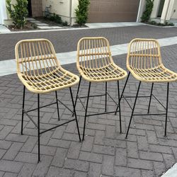 3 Woven Chairs 