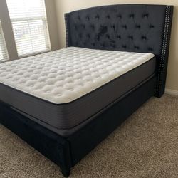 New In Box King Bed Frame +Mattress (Read Description Below)