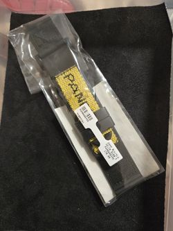 Panerai 24 mm Rubber Velcro Black And Yellow NEW Watch Strap