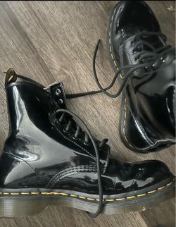Dr. Martens Black Patent Leather Boots