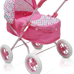 KOOKAMUNGA KIDS Baby Doll Stroller - Realistic 2 in 1 Baby Stroller for Dolls w/Detachable Bassinet