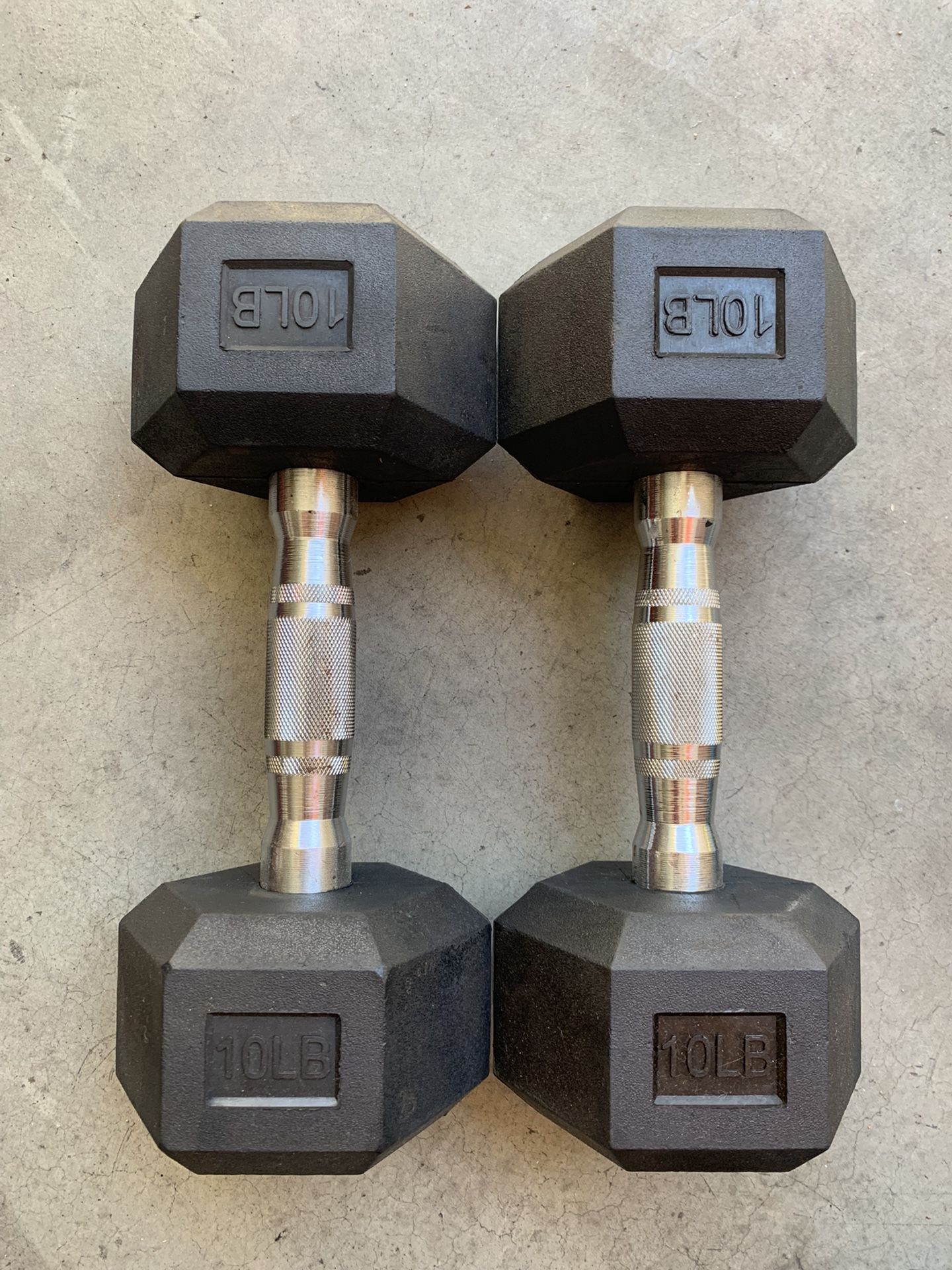 10LB DUMBELL WEIGHTS RUBBER
