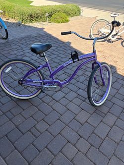 Firmstrong Bella Beach Cruiser 26 inch bicycle color purple