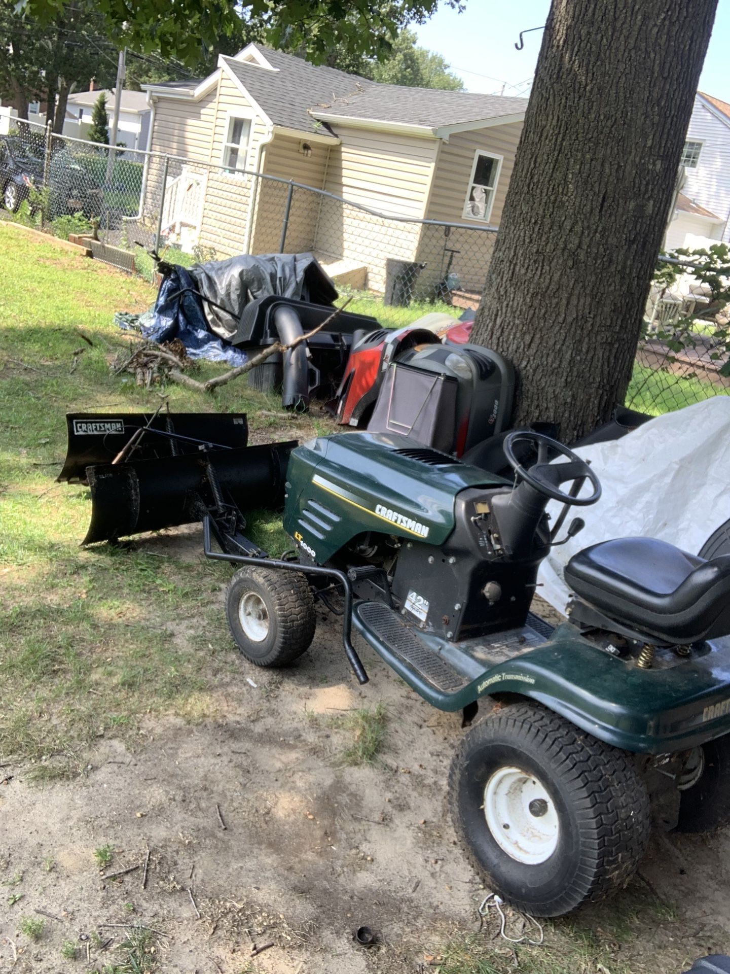 19.5hp Craftsman Mower With A Plow Setup