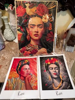 Three portraits of Frida Khalo