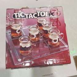 Tic Tac Toe Shot Glass Drinking 10 Piece Game Set