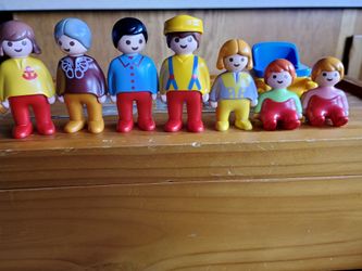 Playmobil 123 Figures (7) and Stroller