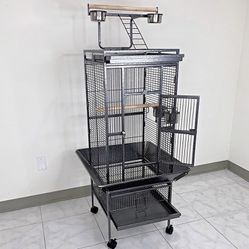 (New in box) $130 Large 61” Parrot Bird Cages with Rolling Stand for Cockatiels Parrot Parakeet Lovebird Finch 