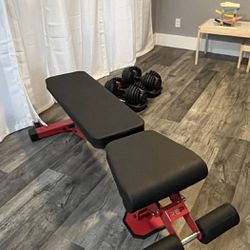 Adjustable Bench And Dumbbell Set