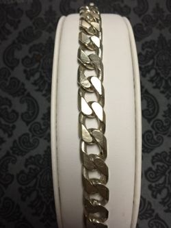 Silver 925 Bracelet 8.75 inch long 0.25 inch wide
