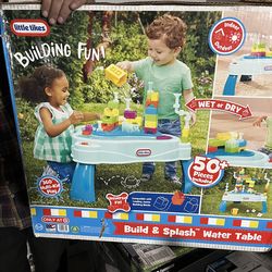 Little ticks bill and splash water table