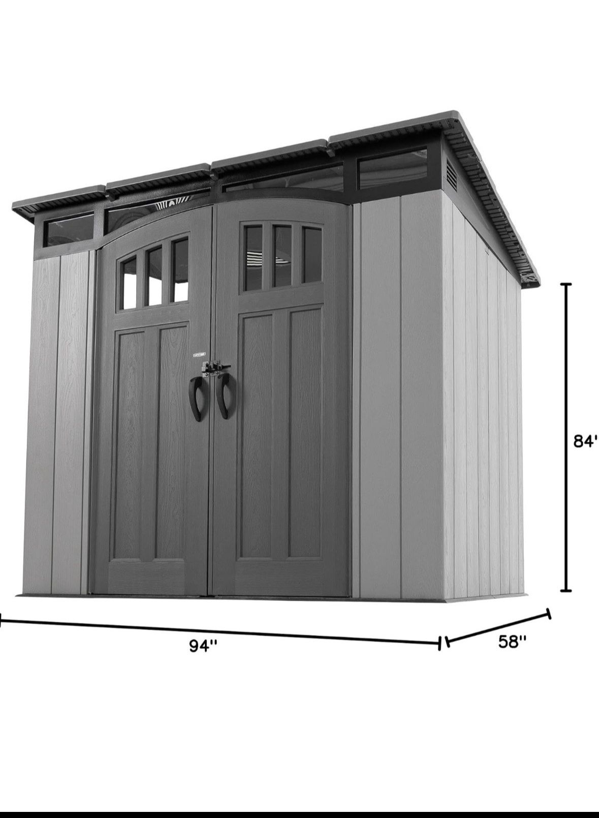 Modern Outdoor Storage Shed - Maciej Lifetime 8x5 Ft