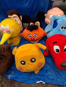 Vintage theme park walk around mascots