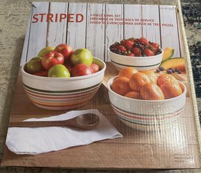 STRIPED 3 Piece Bowl Set