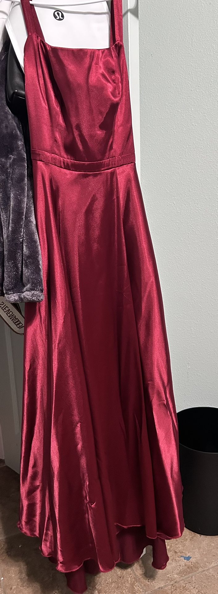 Size 5 Velvet Prom Dress Burgundy