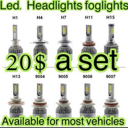 Led Headlights, 6k White 35w 3600 Lumens. 