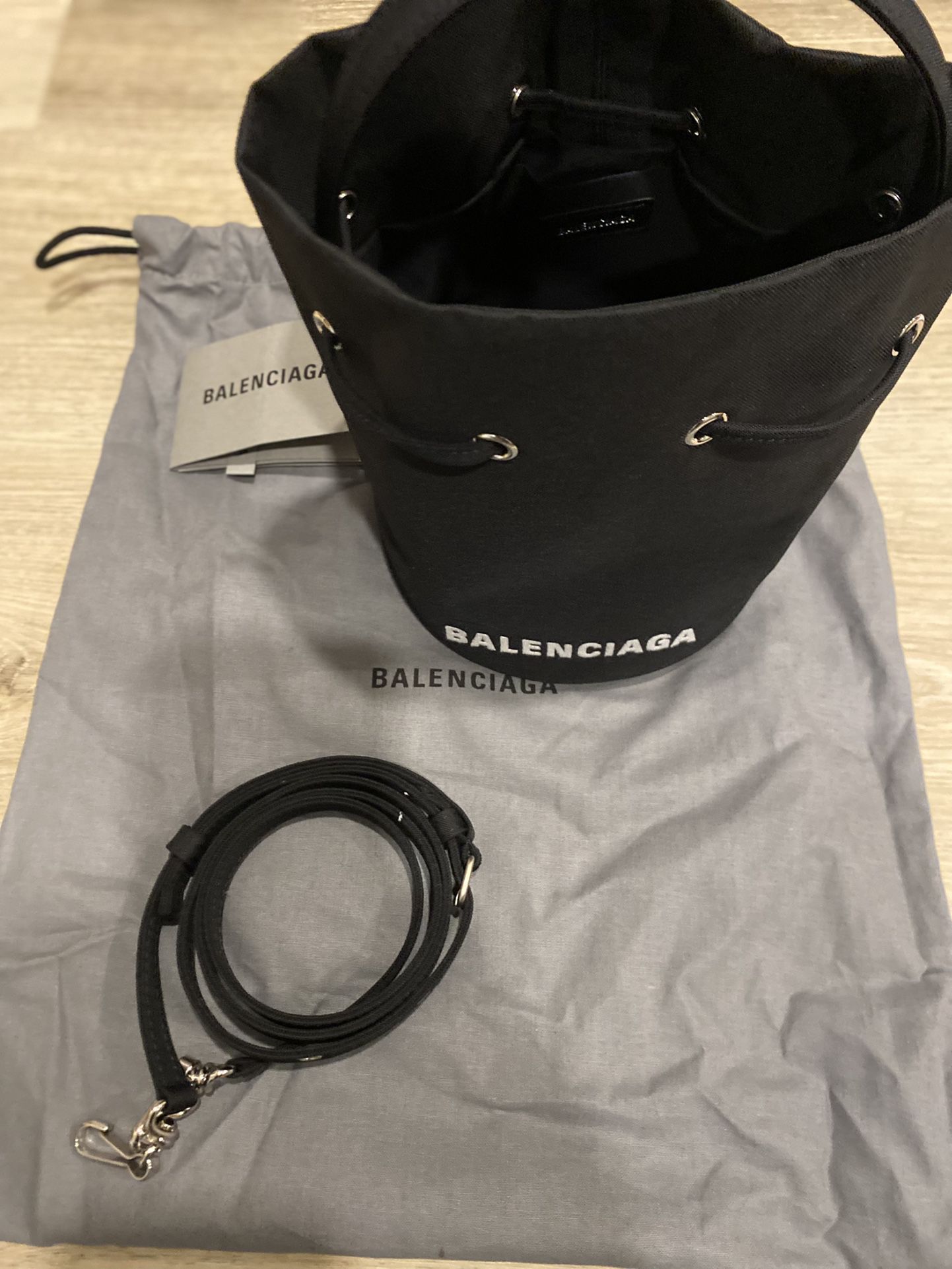 Balenciaga Wheel XS Drawstring Bucket Bag on SALE