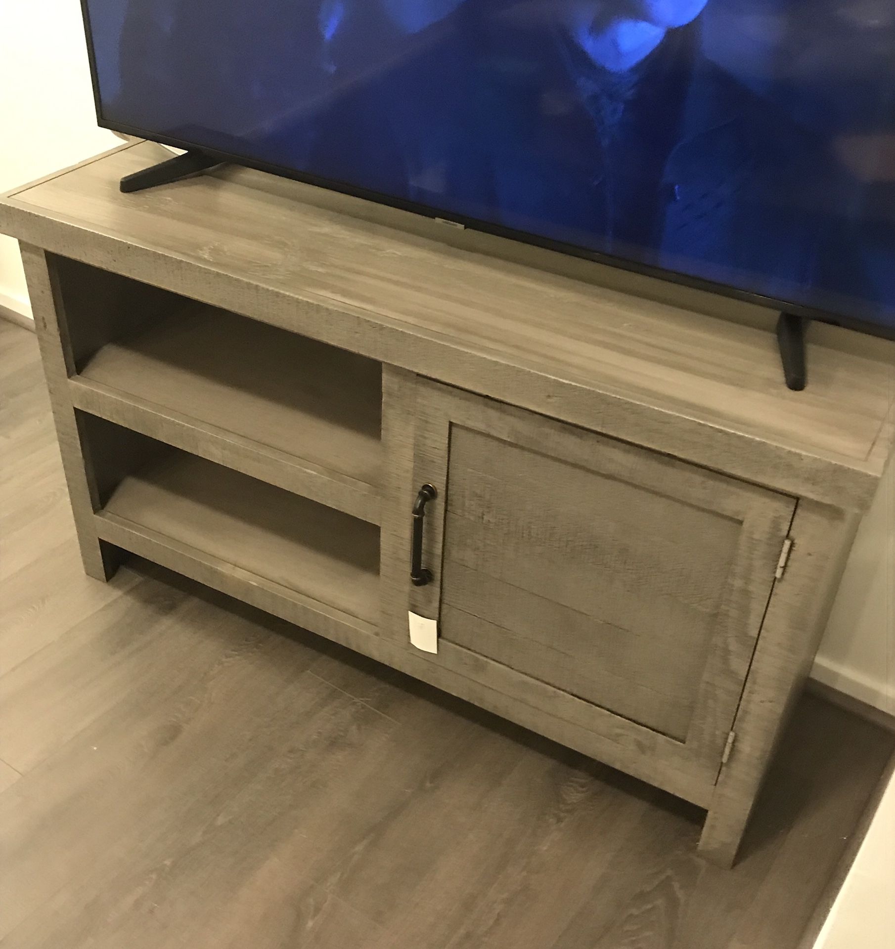 Grey Media Console TV Stand