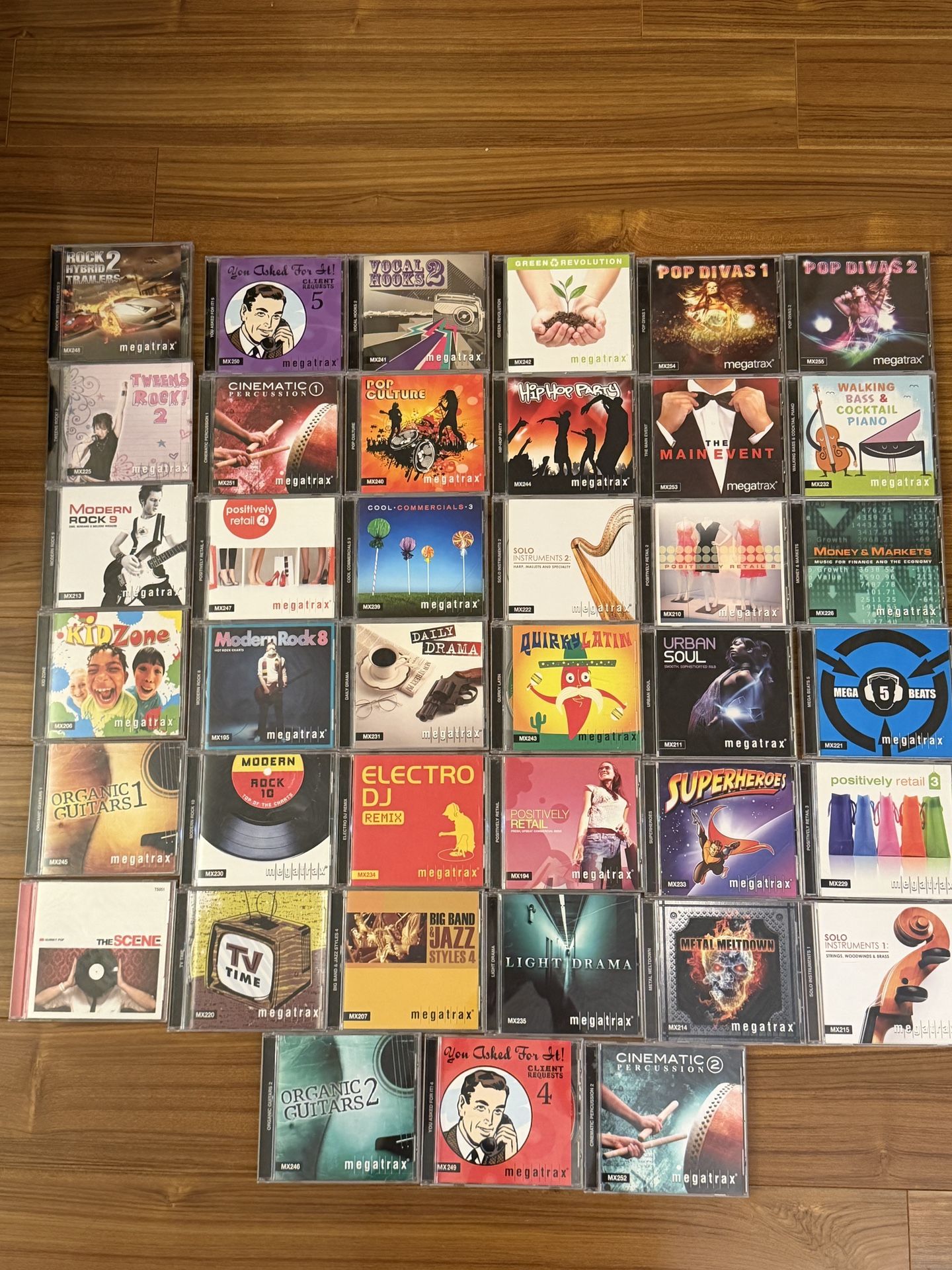 39x Megatrax Production Trailer Music CD Lot