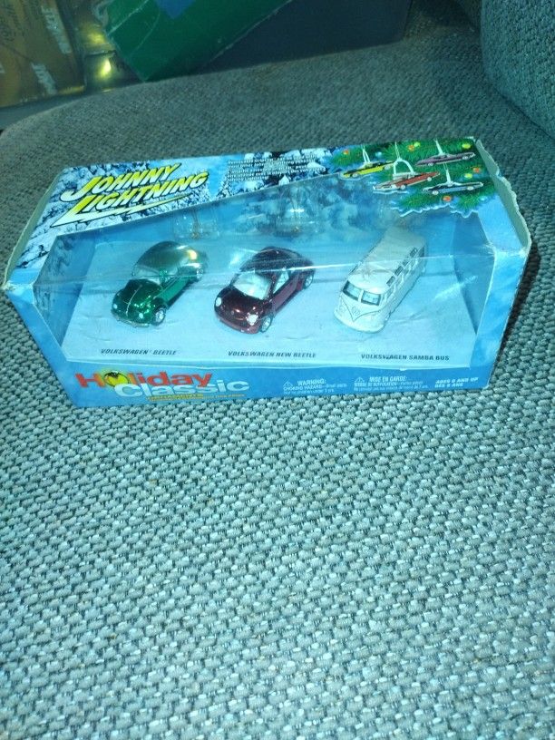 Johnny Lightening VW Beetle VW Beetle N VW Samba Bus Holiday Classic Ornaments