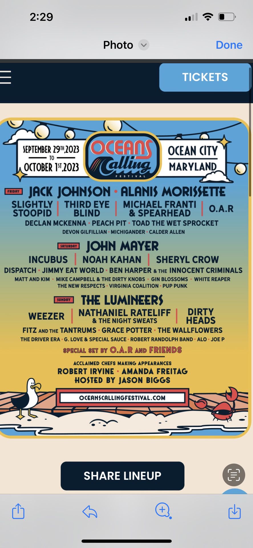 Oceans Calling Music festival 2023