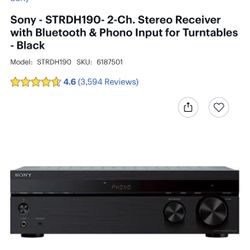 Sony Stereo Receiver 