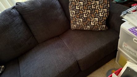 Navy blue couch