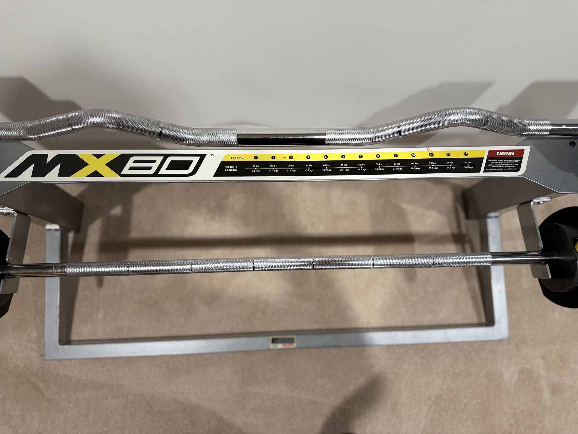 MX Select MX80 Adjustable Barbell with Stand